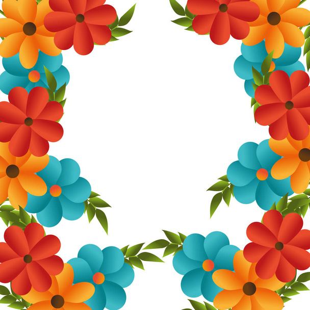 marco lindo floral decorativo
 - Vector, Imagen