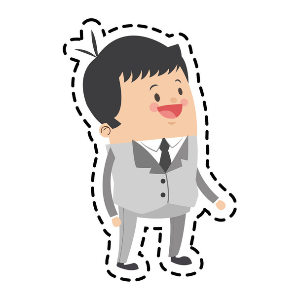 Businessman cartoon icon - Vektör, Görsel
