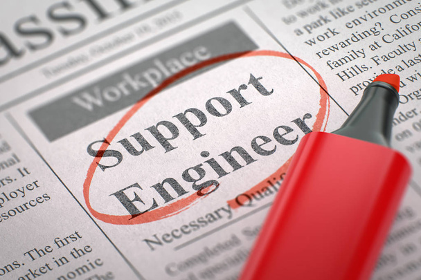 Job Opening Support Engineer. 3D. - Photo, Image