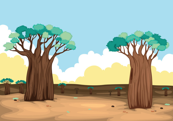 two trees - Vector, Image