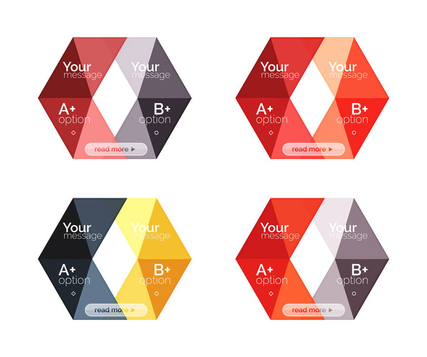 Ensemble de modèles infographiques d'options de flèches abstraites en couleur
 - Vecteur, image