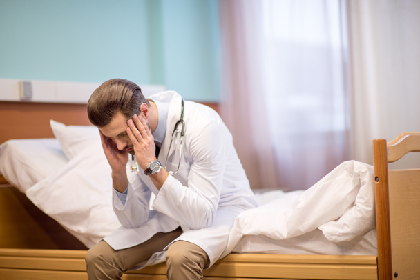 Stressed male doctor - Photo, Image
