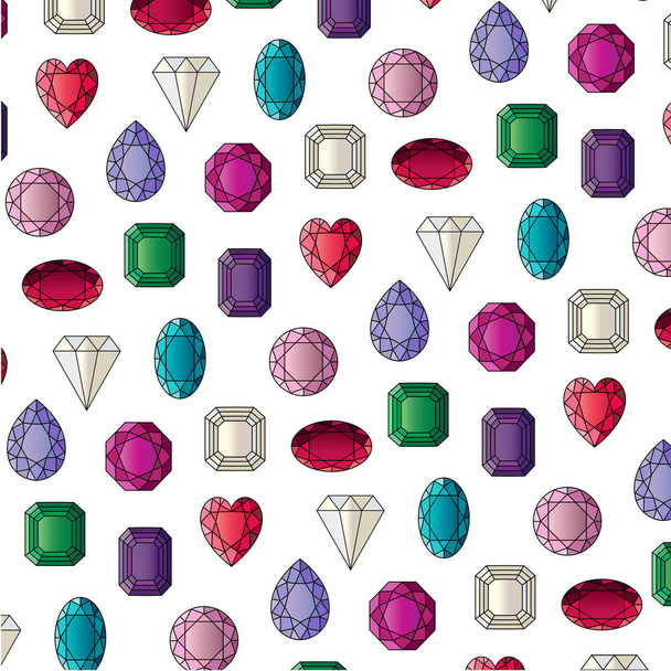 luxury gemstone pattern - Vector, Image