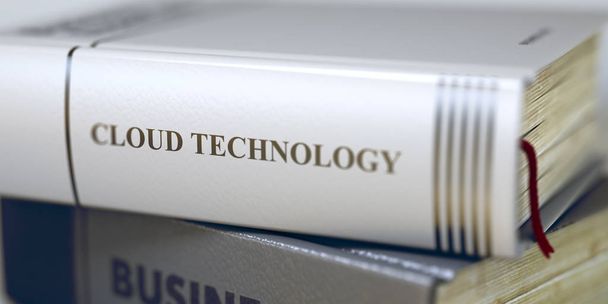 Cloud-Technologie-Konzept auf Buchtitel. 3d. - Foto, Bild