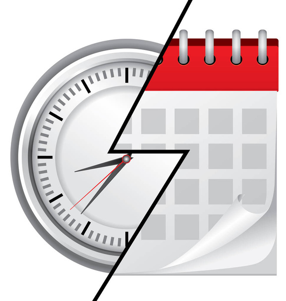 Ημερολόγιο με το ρολόι, της επιχειρηματικής ιδέας, διάνυσμα 10 - Διάνυσμα, εικόνα