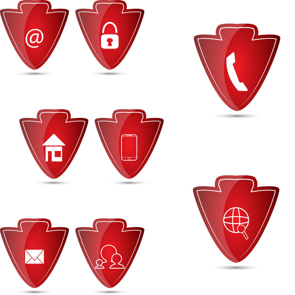 set of shields with symbol.Elements for web design - Vector, Image