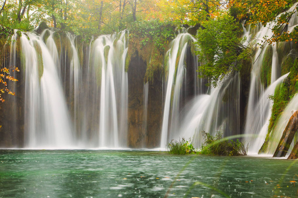 Autum colors and waterfalls of Plitvice National Park - Photo, Image