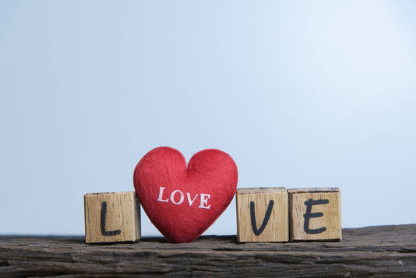 Srdce s dřevěných abecedou - Fotografie, Obrázek
