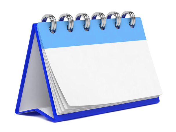 Blank Desktop Calendar Isolated on White. - Photo, Image
