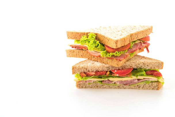 sandwich  on white background - Фото, изображение