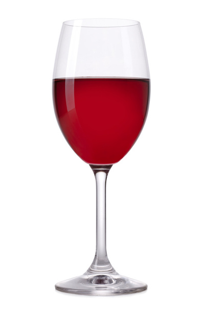 Glass of red wine isolated on white background - Foto, Imagem