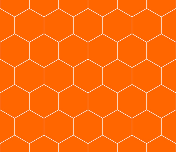 Vektor nahtlose Muster. Das Muster ähnelt einer Wabe und Schlangenhaut. orangen Hintergrund. - Vektor, Bild
