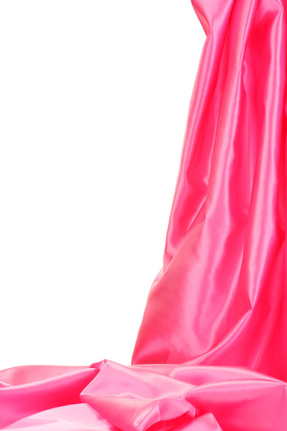 pink silk drape isolated on white - Fotó, kép