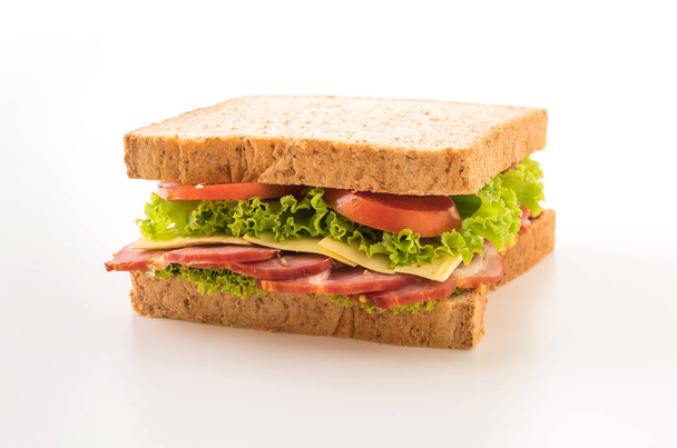 sandwich  on white background - Foto, afbeelding