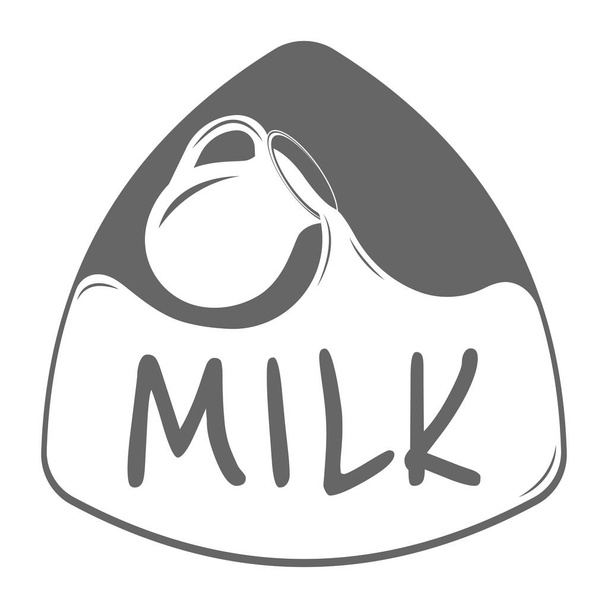 szablon do projektowania etykiet mleko - Wektor, obraz