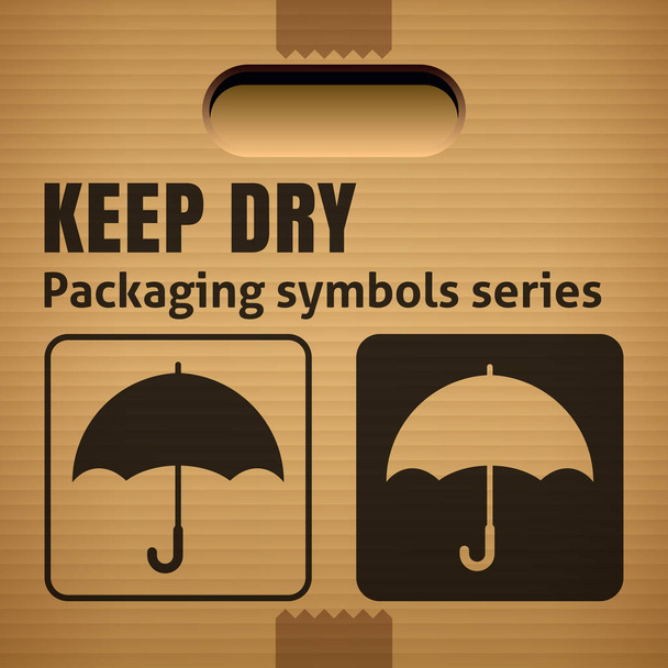 KEEP DRY packaging symbol - Vector, Image