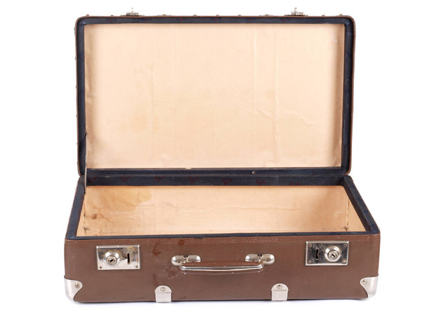 Old leather suitcase - Zdjęcie, obraz
