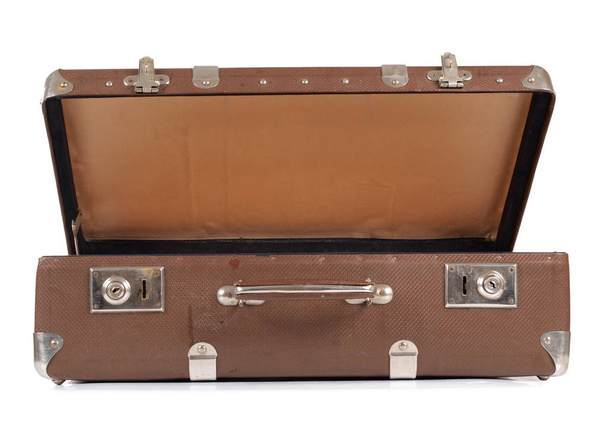 Vintage brown suitcase - Foto, immagini