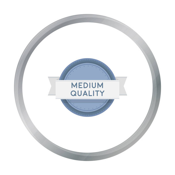 Medium quality icon in cartoon style isolated on white background. Label symbol stock vector illustration. - Wektor, obraz