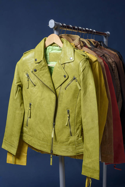 Many colored  leather jacket  - Zdjęcie, obraz