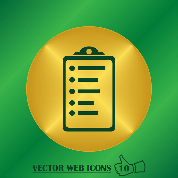Lapos ikon-ból csipeszes írótábla. vektoros illusztráció - Vektor, kép