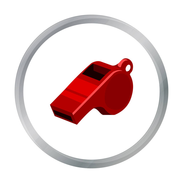 Whistle icon cartoon. Single sport icon from the big fitness, healthy, workout cartoon. - ベクター画像