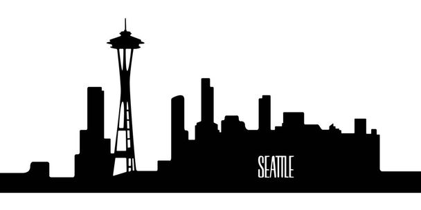 Seattlen eristetty siluetti
 - Vektori, kuva