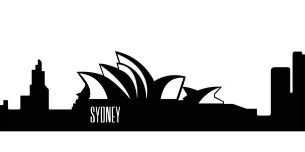 Silhueta isolada de Sydney
 - Vetor, Imagem