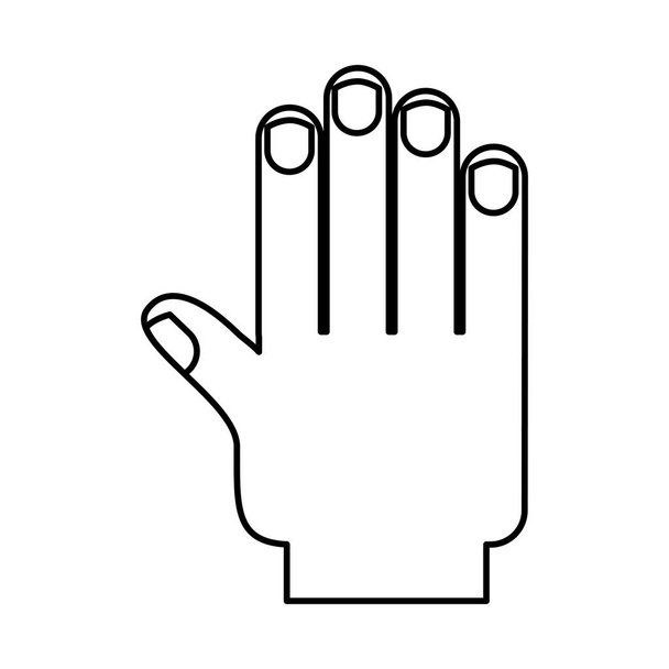mão humana ícone isolado
 - Vetor, Imagem