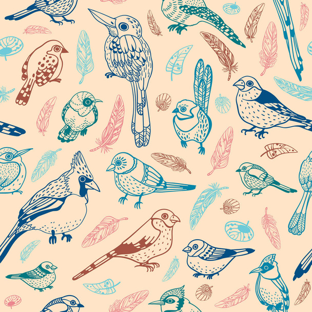 Bird seamless pattern  - Vector, Image
