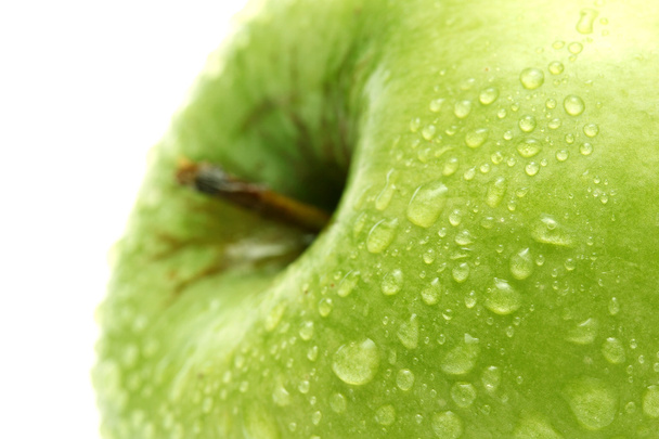 Ripe green apple isolated on white - Zdjęcie, obraz