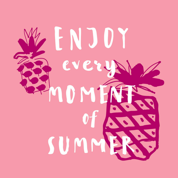 Enjoy Every Moment Of Summer - Vector, Imagen