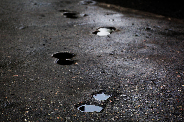 Vanha asfalttitien pintarakenne - Valokuva, kuva