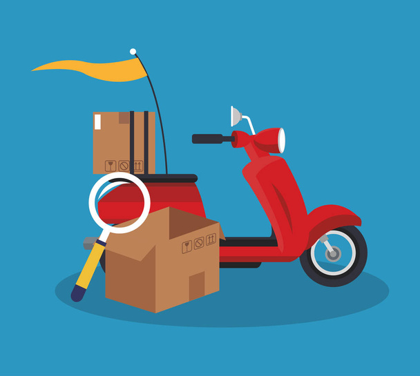 delivery logistics design - Vector, Image