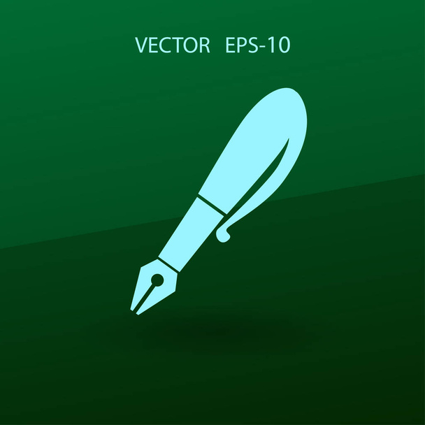 Flat  icon of pen. vector illustration - ベクター画像