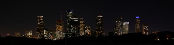 Downtown Houston, Texas at Night - Photo, Image