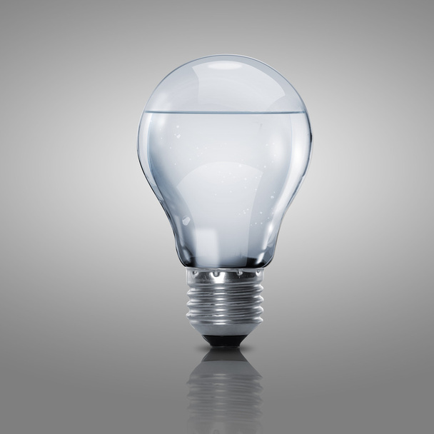 Electric light bulb with clean water - Foto, afbeelding