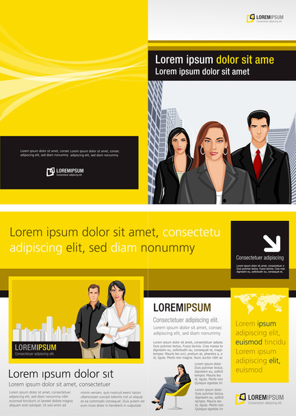 Template with business - Vecteur, image