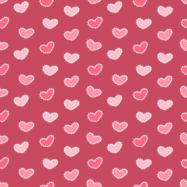 seamless heart pattern and background vector illustration - Vector, imagen