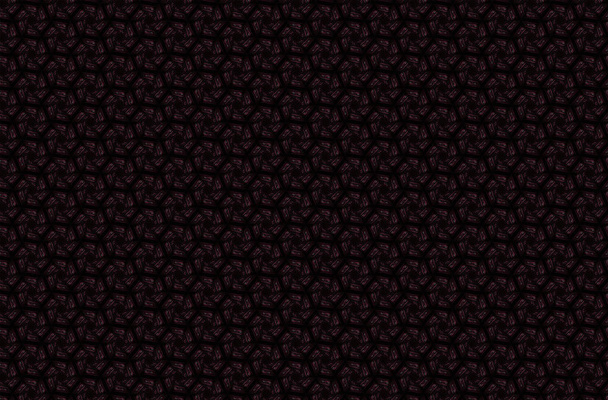 Patrón geométrico oscuro abstracto de prismas. Textura de rejilla de geometría. Prisma flores figuras fondo. Negro marrón verde azul rojo granate naranja amarillo oro y rosa violeta tonificado
 - Foto, Imagen