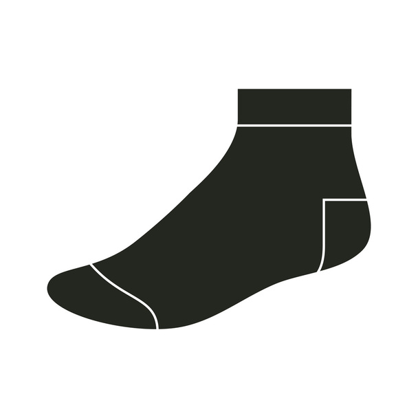 Černá ponožka šablona - Vektor, obrázek