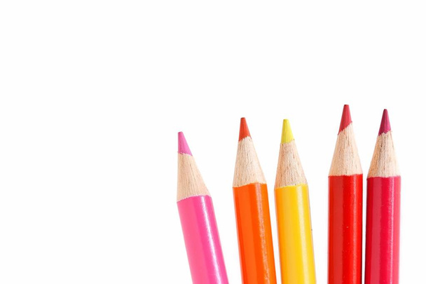 matite colorate su sfondo bianco - Foto, immagini