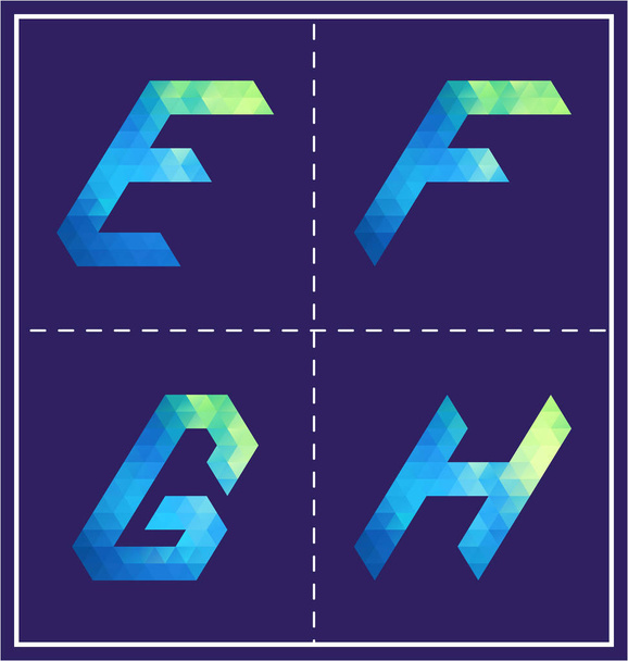 barevné písmo polygonální - Vektor, obrázek