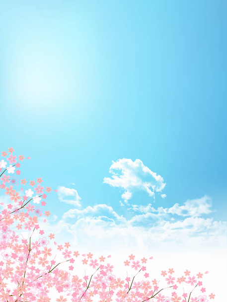 Cherry voorjaar bloem achtergrond - Vector, afbeelding