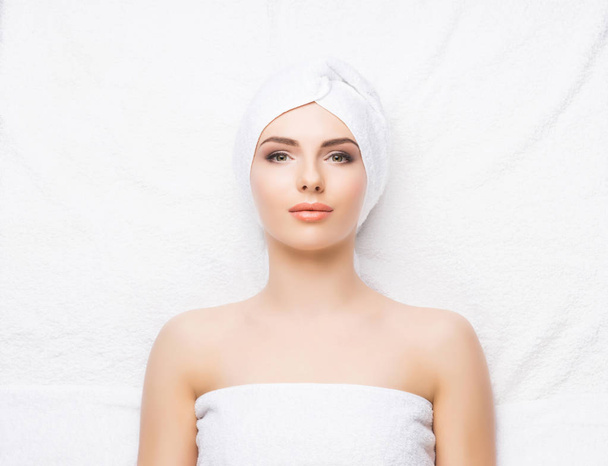 young woman wrapped in towel - Photo, Image