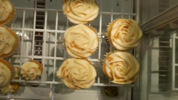 Vetrine Cupcake deliziosi. Conservare muffin fatti in casa
.  - Filmati, video