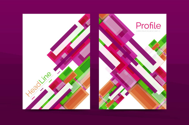 Modern colorful line composition designs - Vector, Image