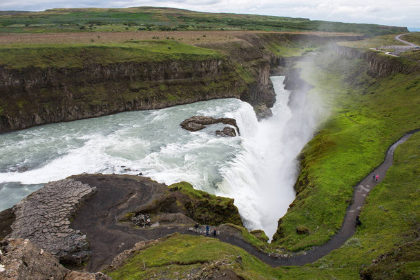 Gulfoss tombe en Islande
 - Photo, image