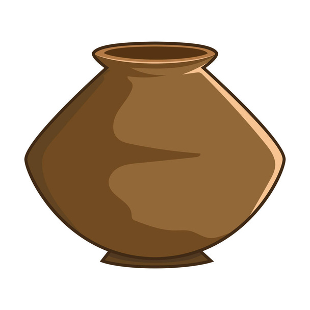 Clay pot isolated illustration - Vektor, kép