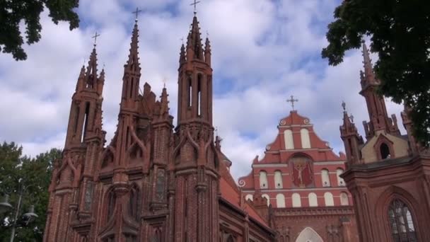UNESCO heritage St. Anne's Church in Vilnius - Footage, Video